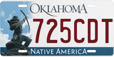 OK license plate 725CDT