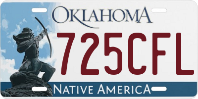 OK license plate 725CFL