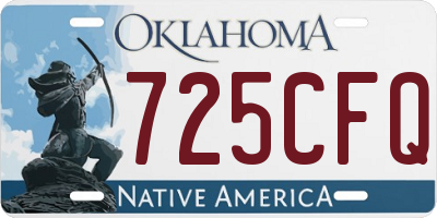 OK license plate 725CFQ