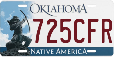 OK license plate 725CFR