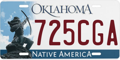 OK license plate 725CGA