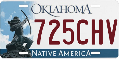OK license plate 725CHV
