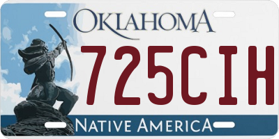 OK license plate 725CIH