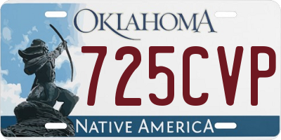 OK license plate 725CVP
