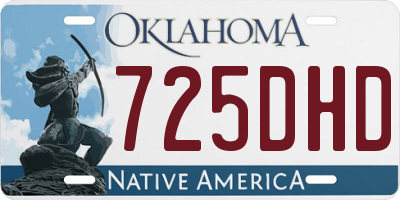 OK license plate 725DHD