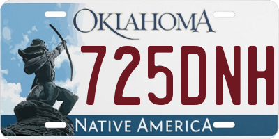 OK license plate 725DNH