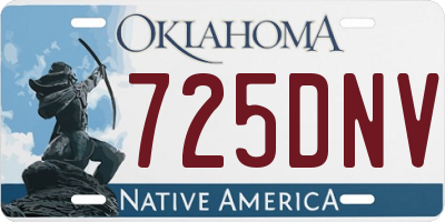 OK license plate 725DNV