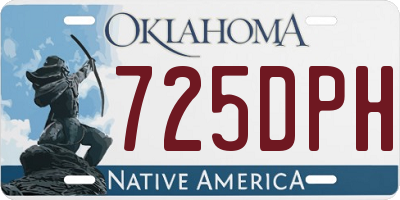 OK license plate 725DPH