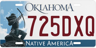 OK license plate 725DXQ