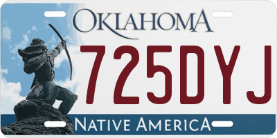 OK license plate 725DYJ