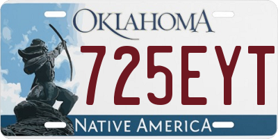 OK license plate 725EYT