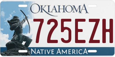 OK license plate 725EZH