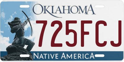 OK license plate 725FCJ