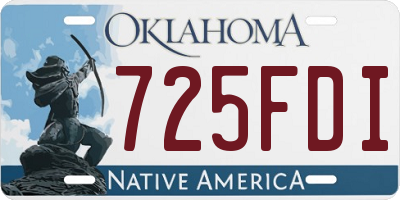 OK license plate 725FDI