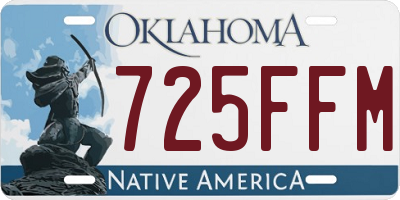 OK license plate 725FFM