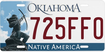 OK license plate 725FFO