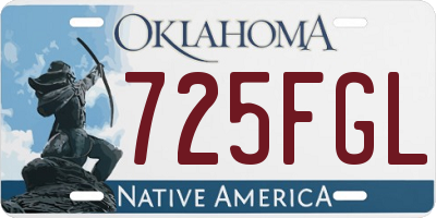 OK license plate 725FGL
