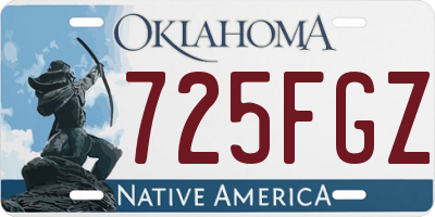 OK license plate 725FGZ