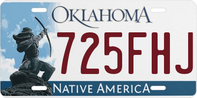 OK license plate 725FHJ