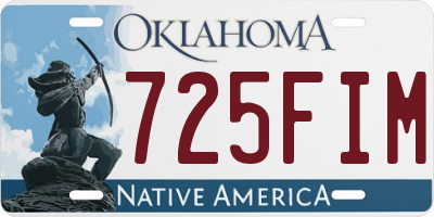 OK license plate 725FIM