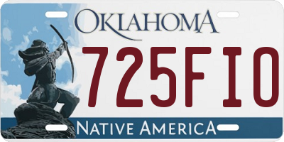 OK license plate 725FIO