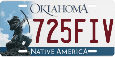 OK license plate 725FIV