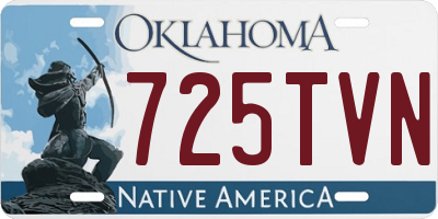 OK license plate 725TVN