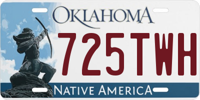 OK license plate 725TWH