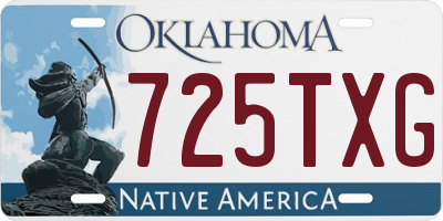 OK license plate 725TXG