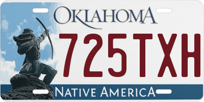 OK license plate 725TXH