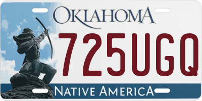 OK license plate 725UGQ