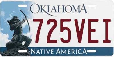 OK license plate 725VEI
