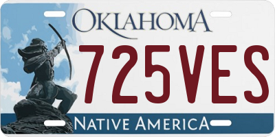 OK license plate 725VES