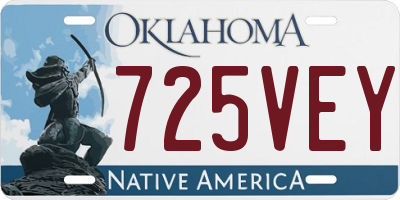 OK license plate 725VEY