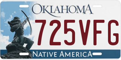 OK license plate 725VFG