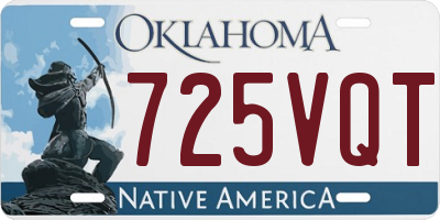 OK license plate 725VQT