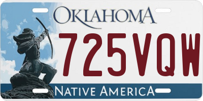 OK license plate 725VQW