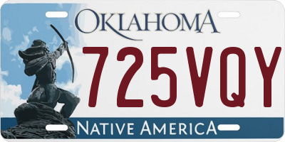 OK license plate 725VQY