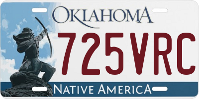 OK license plate 725VRC