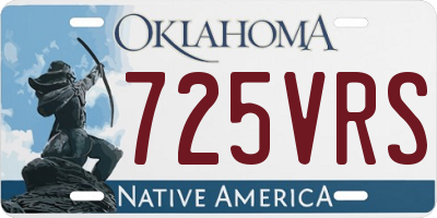 OK license plate 725VRS
