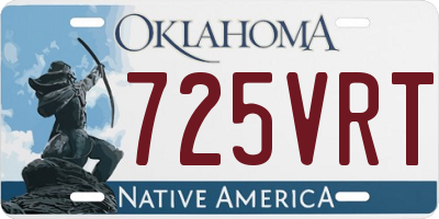 OK license plate 725VRT