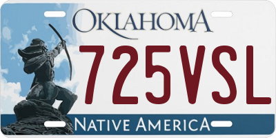 OK license plate 725VSL