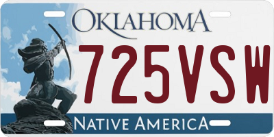 OK license plate 725VSW