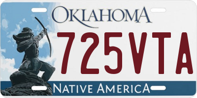 OK license plate 725VTA