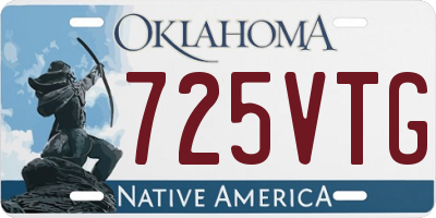 OK license plate 725VTG