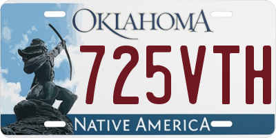 OK license plate 725VTH