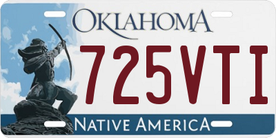 OK license plate 725VTI