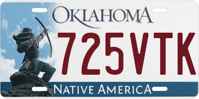OK license plate 725VTK