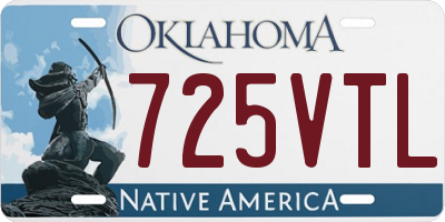 OK license plate 725VTL