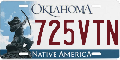 OK license plate 725VTN